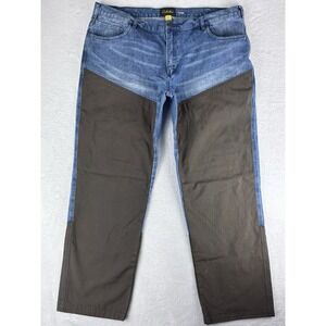 Cabela's Mens 44x34 Hunting & Hiking‎ Denim Canvas Brush Jeans Blue/Brown